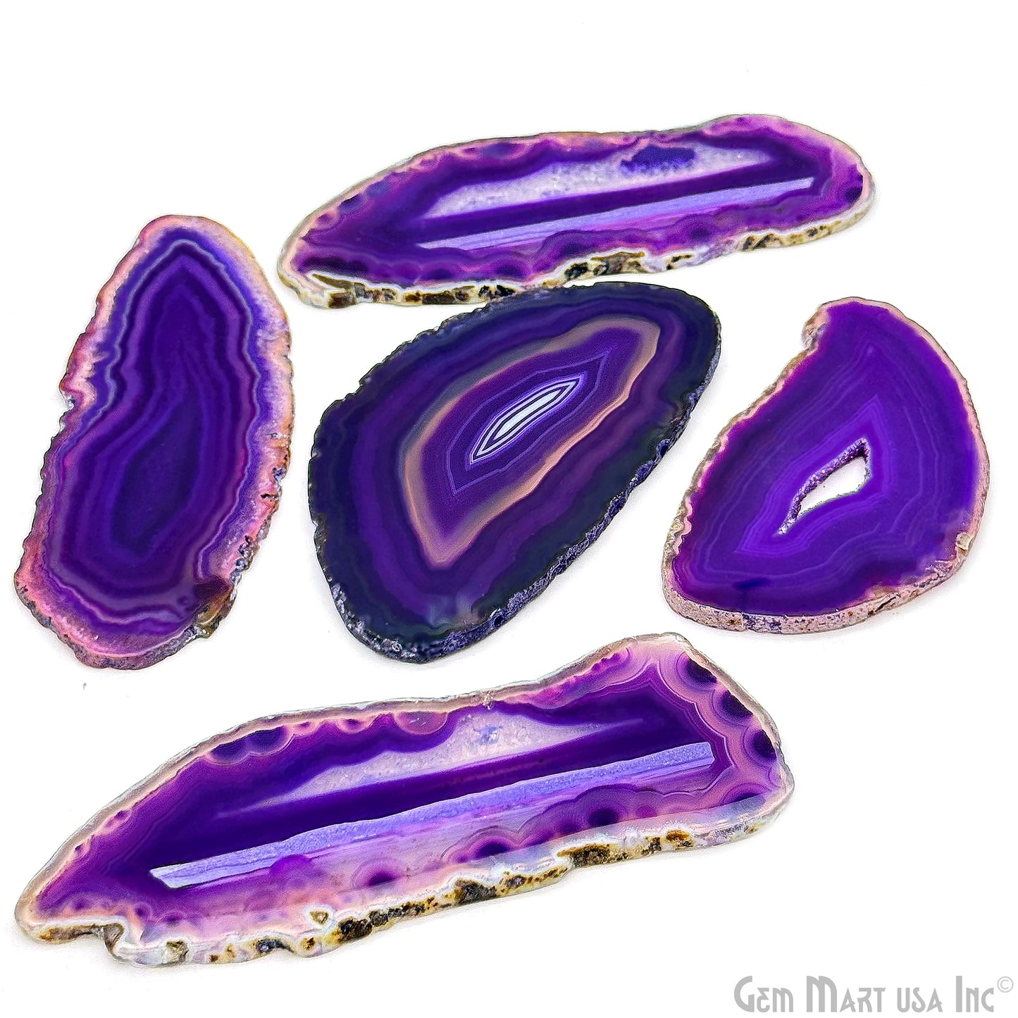 Natural Agate Slices, Natural Geode Slice Necklace Charm, Boho Crystal Agate Slice, 2.5-4 Inch Long Slices