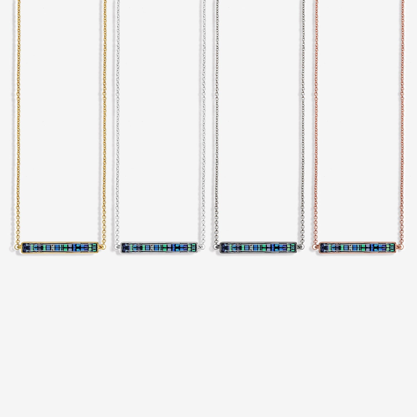 Multi Shell Rectangle 38x5mm Double Bar Pendant Connector Charm Jewelry GemMartUSA