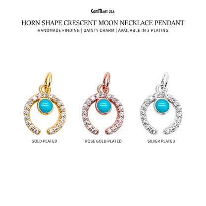 Horn Shape Charm Dainty Crescent Moon Necklace Pendant Jewelry GemMartUSA