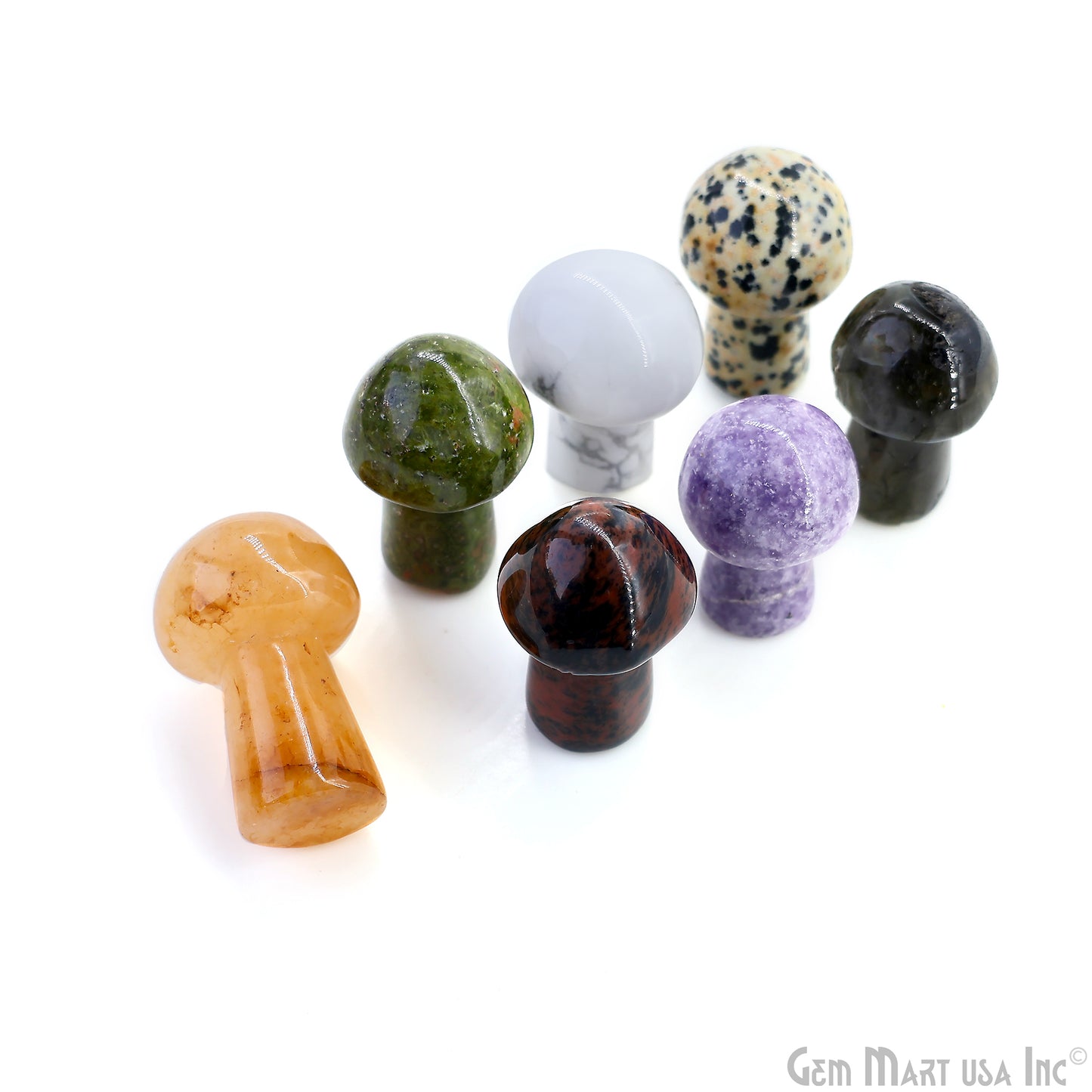 Natural Stone Hand Carved Gemstone Mushroom