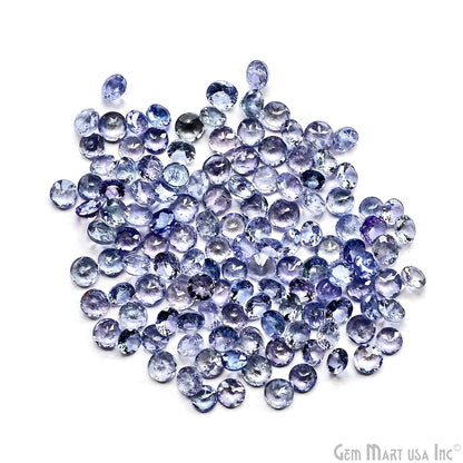 Tanzanite Wholesale Gemstones, 100% Natural Precious Gems, Blue and Purple Faceted Loose Gems, 5mm, Round, 5 Carats