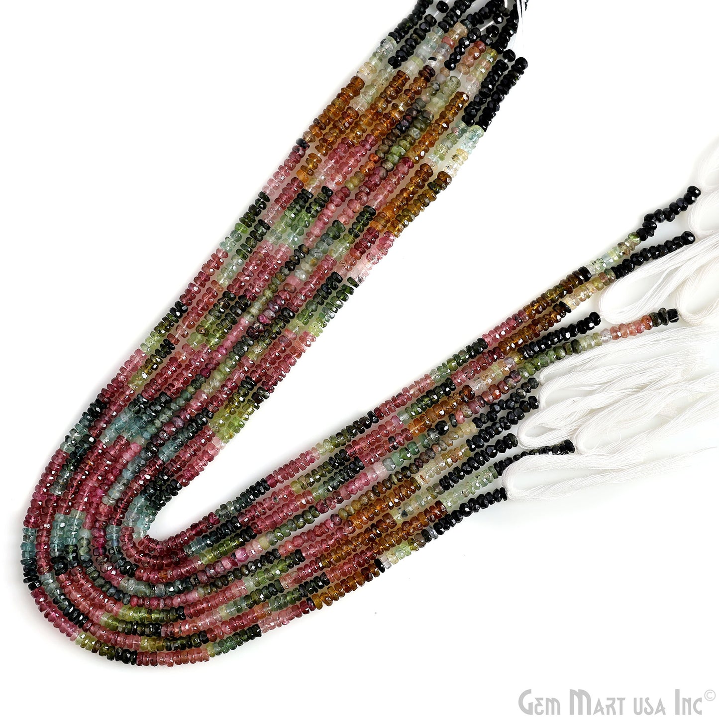 Image of a 13 Inch natural Strung Beads, gemstone spacer bead semi precious Stones