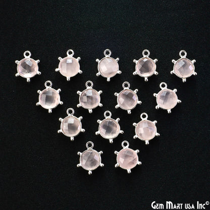 Round 13x11mm Design Bezel Single Plated Single Bail Gemstone Connector