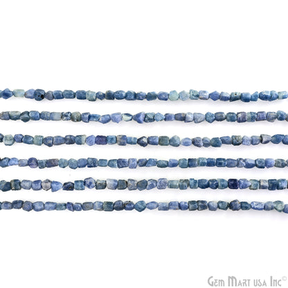 Sapphire Rough Beads, 9 Inch Gemstone Strands, Drilled Strung Briolette Beads, Free Form, 7x5mm