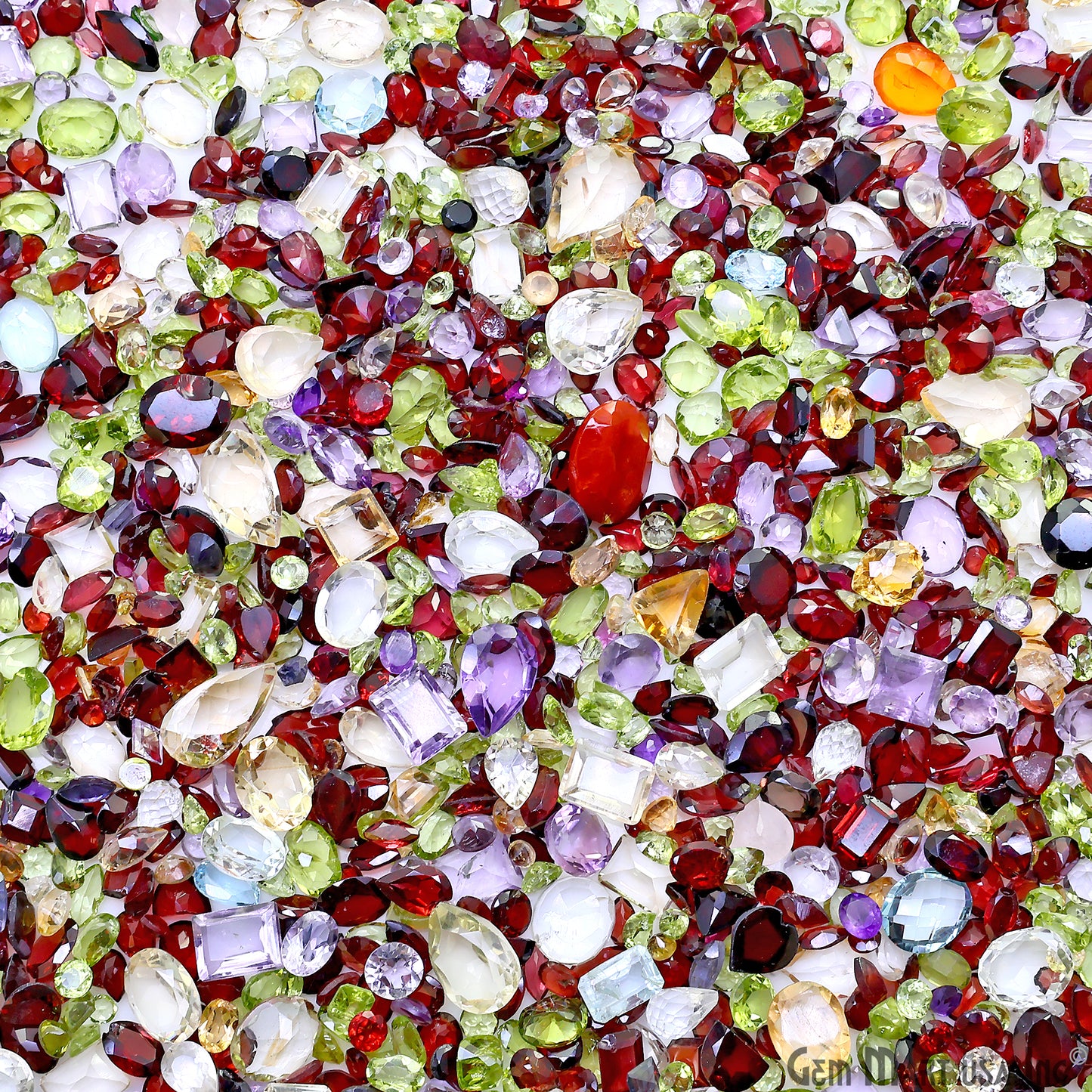 Mix Broken Wholesale Gemstones, 100% Natural Semi-Precious Gems, Multi Color Faceted Loose Gems, 4-8mm, Mixed, 1000 Carats