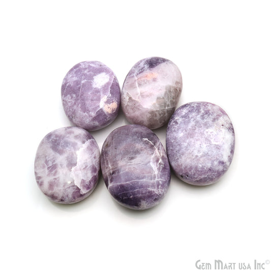 Lepidolite Healing Worry Stone - Reiki Chakra Crystal, Energy Charger Meditation stone