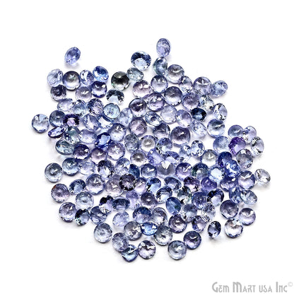 Tanzanite Wholesale Gemstones, 100% Natural Precious Gems, Blue and Purple Faceted Loose Gems, 5mm, Round, 5 Carats