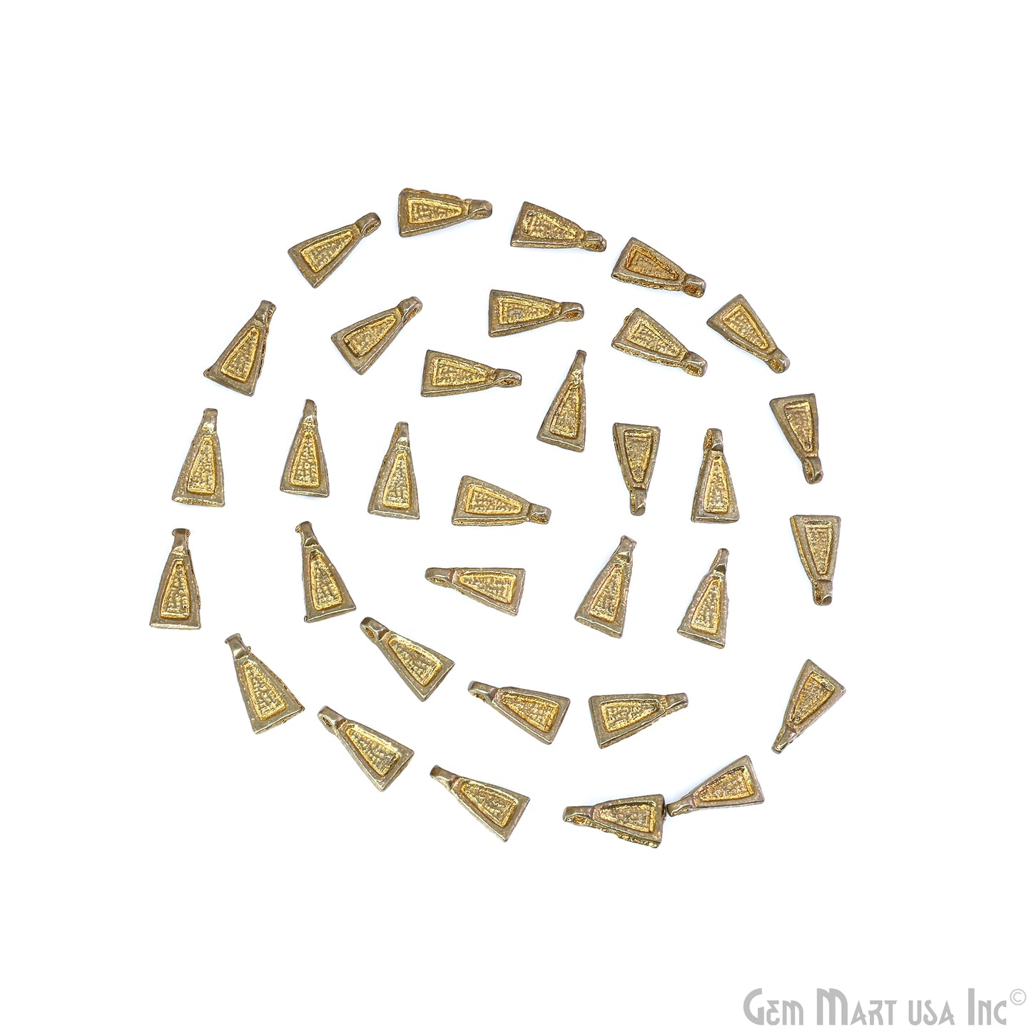 Brass Geometric Triangular Egyptian Antique Charms, Tribal Boho Vintage Finding Charms, Pyramid Amulets for Jewelry Supply