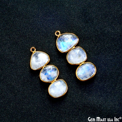 Rainbow Moonstone 33x12mm Single Bail Chandelier Finding Component