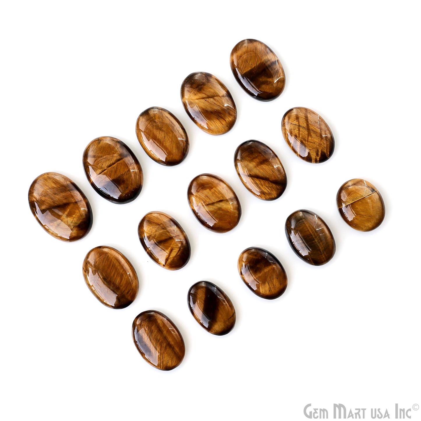 Natural Tiger Eye Cab Oval Cabochon Gemstones 1-1.5 Inch