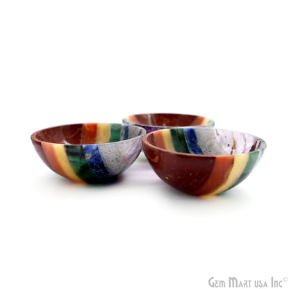 Natural Gemstone Mini Carved Gemstone Bowl Cup 2 inch