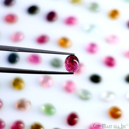 Multi Tourmaline Wholesale Gemstones, 100% Natural Semi-Precious Gems, Multi Color Cabochons Loose Gems, 3x4mm, Oval, 5 Carats