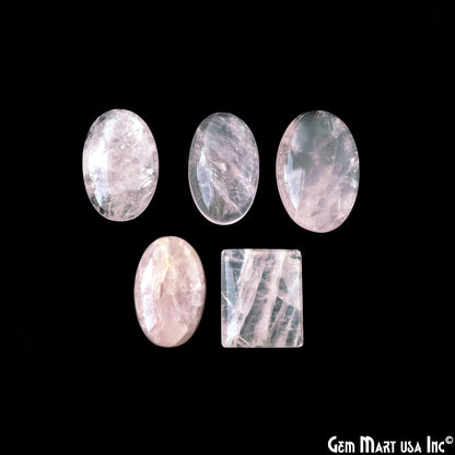 Natural Rose Quartz Cab Striped Cabochon Gemstones