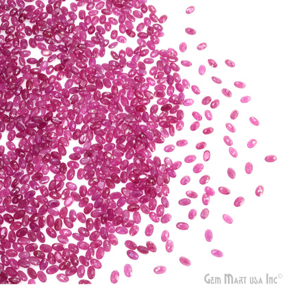 Ruby Wholesale Gemstones, 100% Natural Precious Gems, Pink Faceted Loose Gems, 5x3mm, Oval, 5 Carats