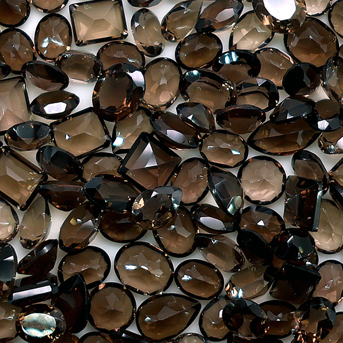 Smoky Topaz Wholesale Gemstones, 100% Natural Semi-Precious Gems, Brown Faceted Loose Gems, 4-8mm, Mixed, 50 Carats