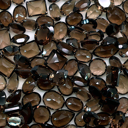 Smoky Topaz Wholesale Gemstones, 100% Natural Semi-Precious Gems, Brown Faceted Loose Gems, 4-8mm, Mixed, 50 Carats