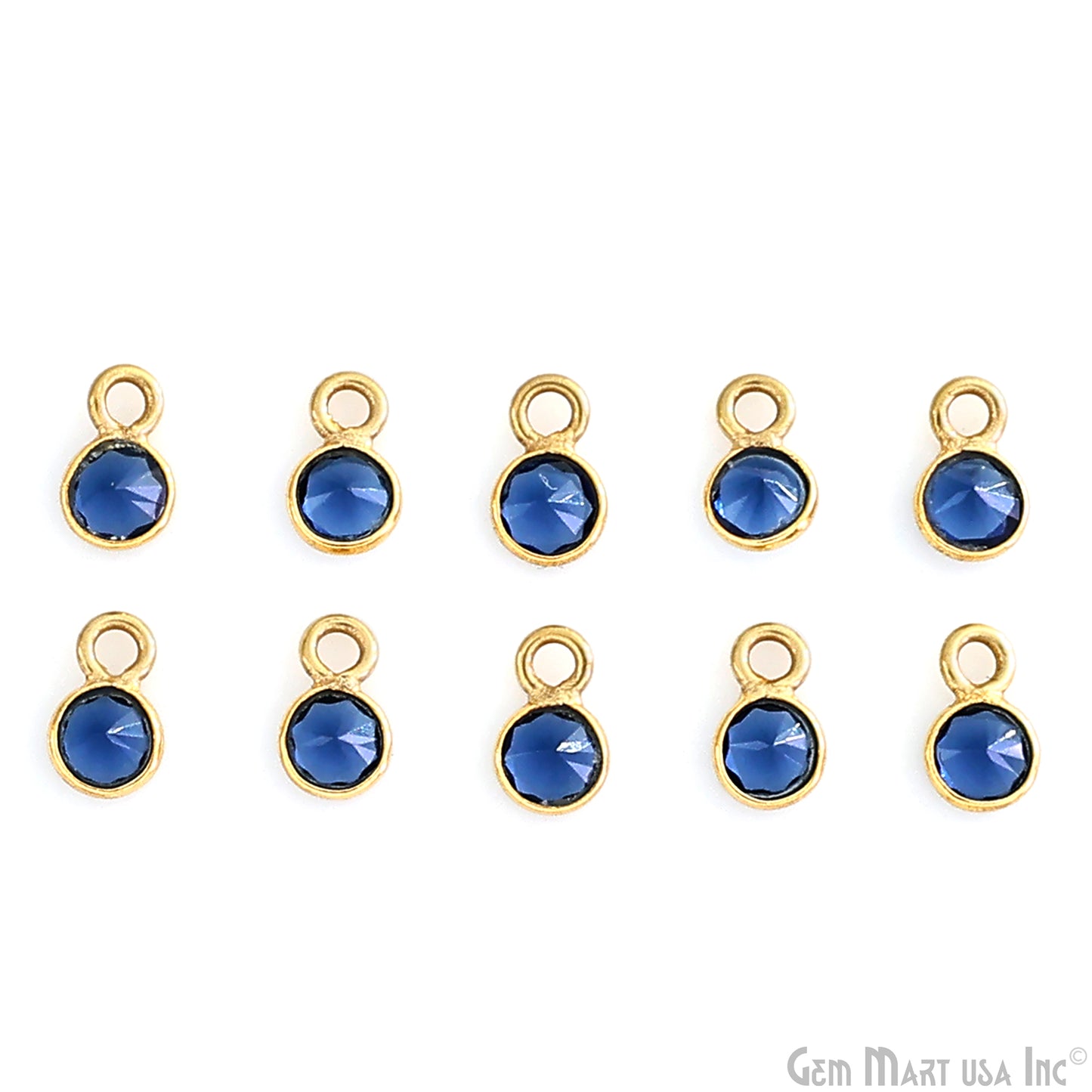 5pc Lot Round 4mm Silver Plated Single Bail Gemstone Connector