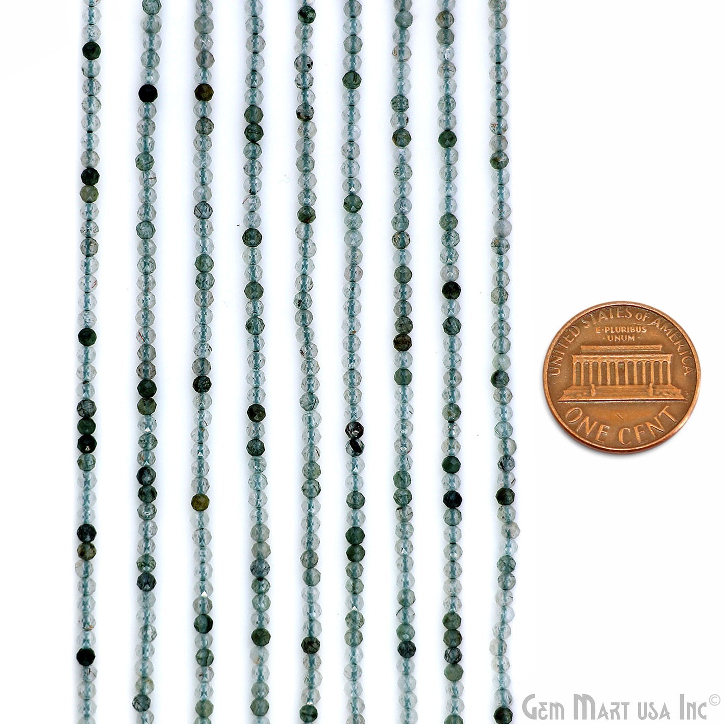 Green Fluorite Rondelle Beads, 12-13 Inch Gemstone Strands, Drilled Strung Nugget Beads, Faceted Round, 2-2.5mm