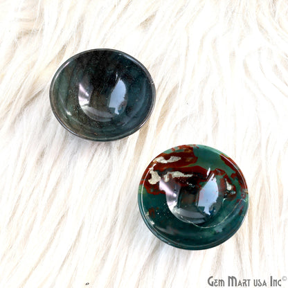 Natural Gemstone Mini Carved Gemstone Bowl Cup 2 inch