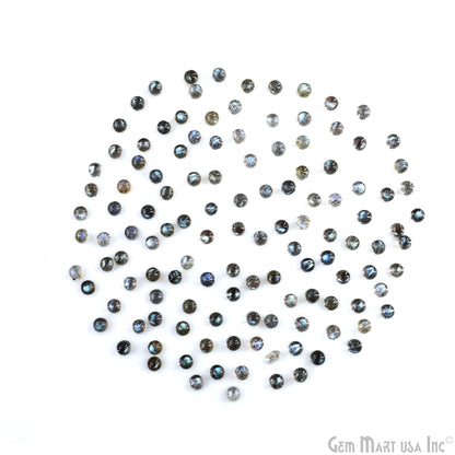 Labradorite Wholesale Gemstones, 100% Natural Semi-Precious Gems, Grey Cabochons Loose Gems, 4mm, Round, 5 Carats