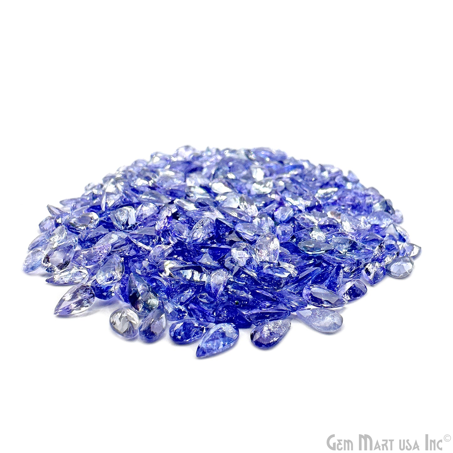 Tanzanite Wholesale Gemstones, 100% Natural Precious Gems, Purple and Blue Faceted Loose Gems, 5x3mm, Pears, 5 Carats