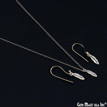 Feather Leaf Shape Laser Finding Silver Plated 13x4.2mm Charm For Bracelets & Pendants