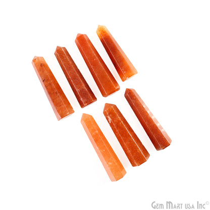 Orange Aventurine Gemstone Jumbo Tower Crystal Tower Obelisk Healing Meditation Gemstones 2-3 Inch