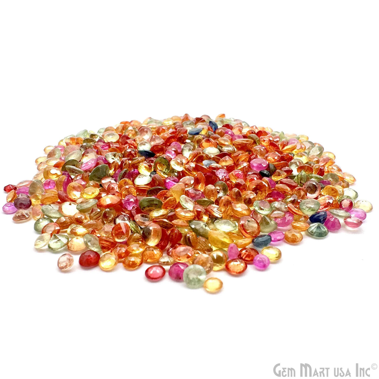 Multi Sapphire Wholesale Gemstones, 100% Natural Precious Gems, Multi Color Faceted Loose Gems, 2-3mm, Round, 5 Carats