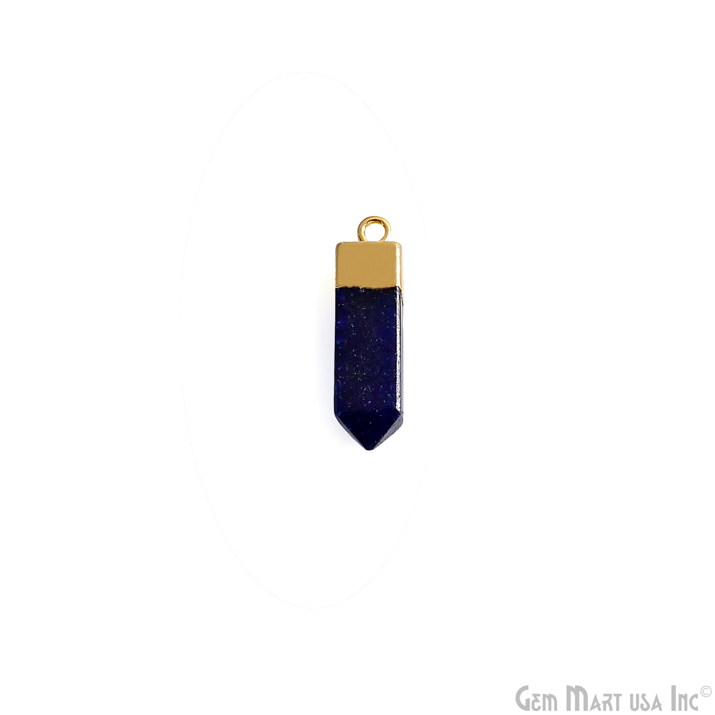 Pencil Point Rectangle Shape Gold Electroplated Single Bail 24x6mm Gemstone Connector