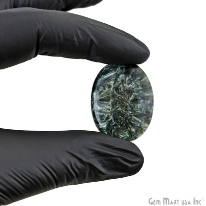 Natural Seraphinite Cab Striped Cabochon Gemstones