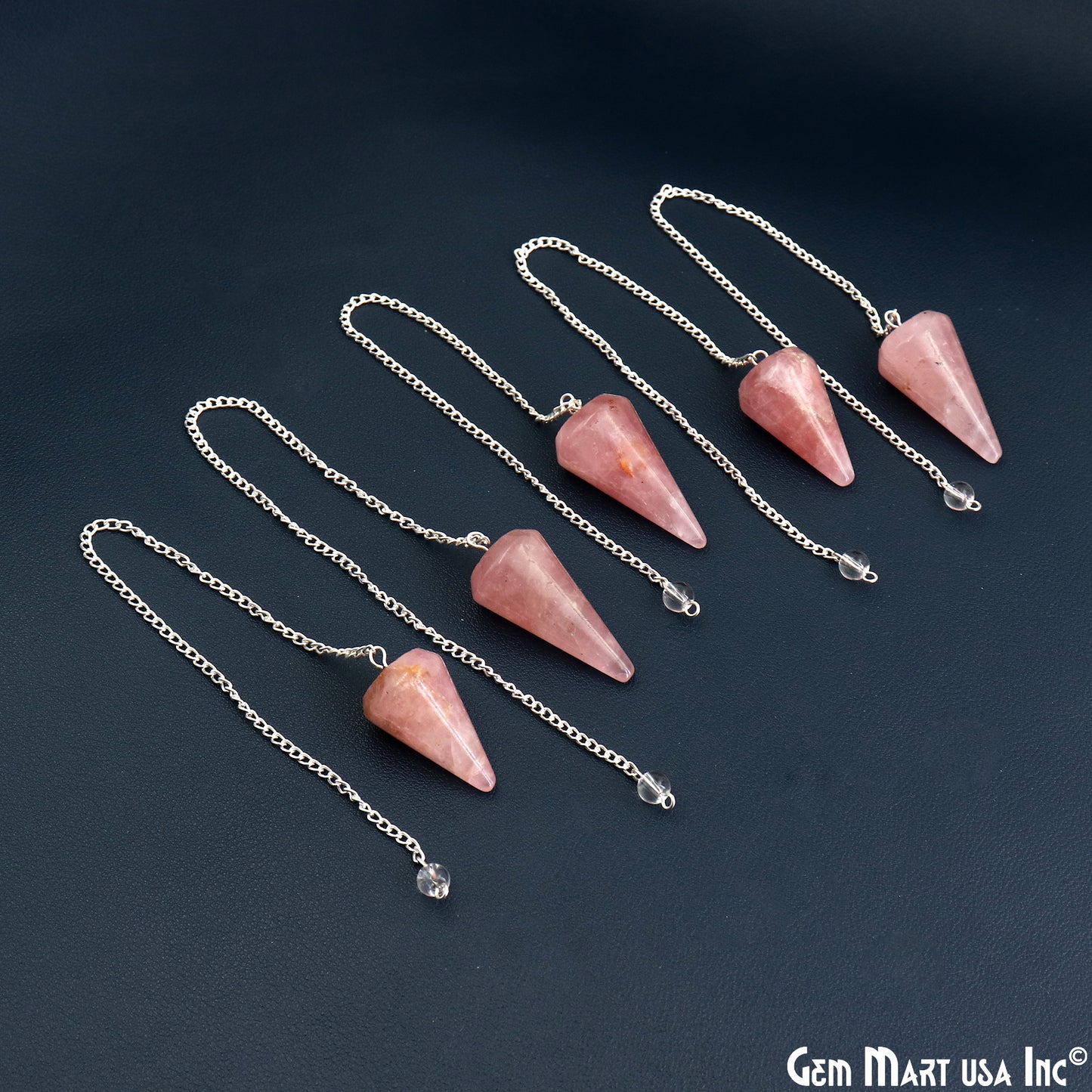 Smooth Pendulum, Healing Pendant, Dowsing Pointed Pendulum Pendant, Silver Plated Chain, faceted dowser pendulum 44X16MM