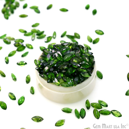 Chrome Diopside Wholesale Gemstones, 100% Natural Semi-Precious Gems, Green Faceted Loose Gems, 6x3mm, Marquise, 5 Carats