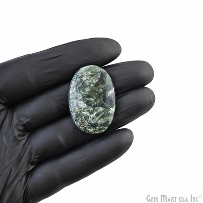 Natural Seraphinite Cab Striped Cabochon Gemstones