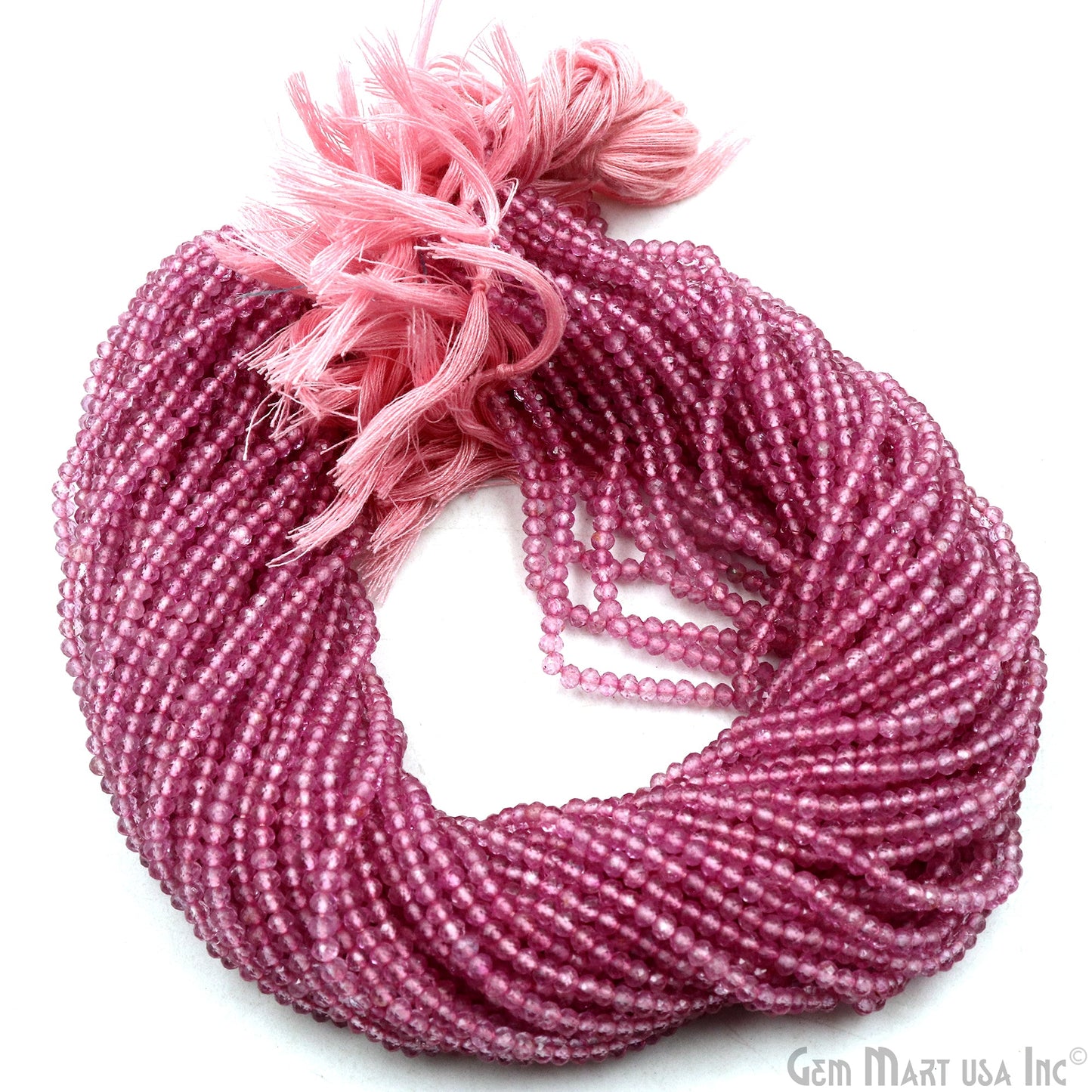 Gemstone Rondelle Bead Strands, Round Faceted, Polished Beads, Handmade Rondelle Beads, 12.5-inch, 3-4mm Round Strands for DIY Jewelry Making