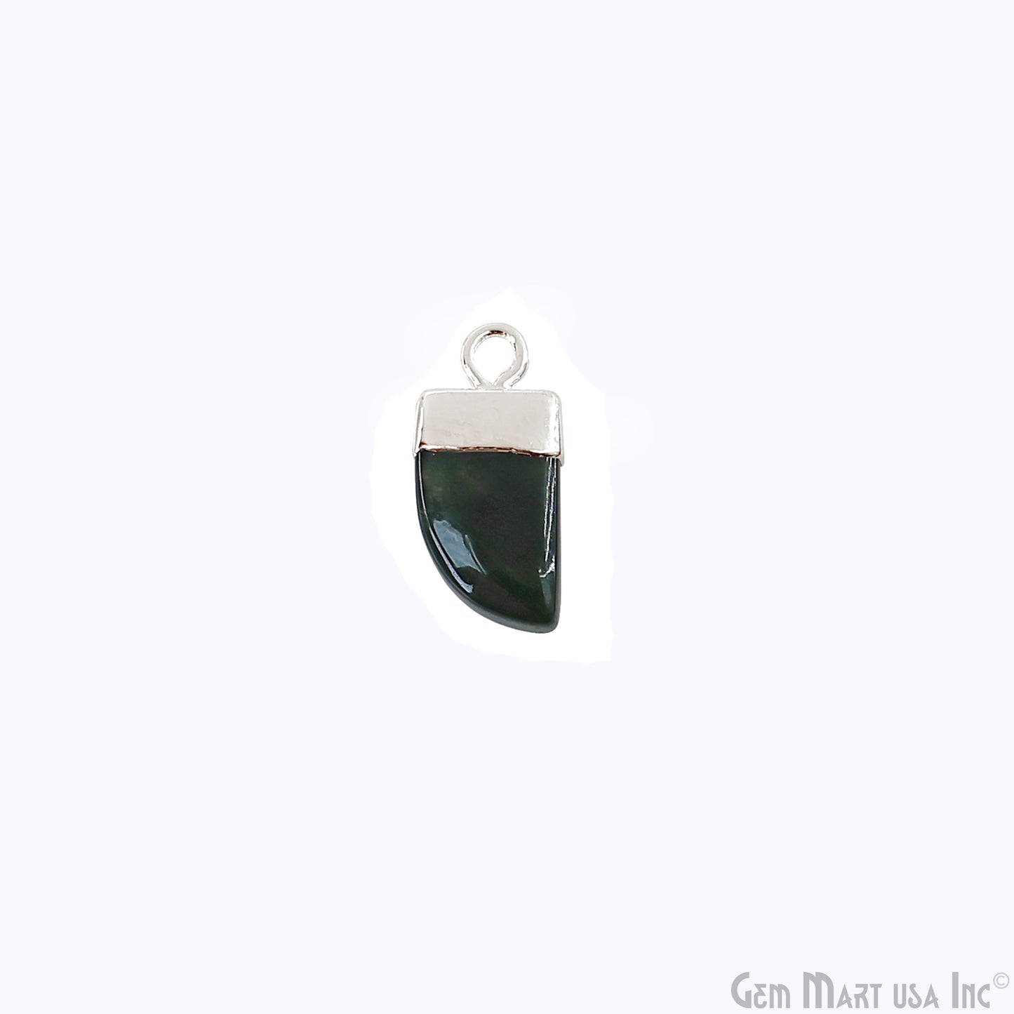 Tiger Nail Shape Silver Electroplated 16x8mm Gemstone Connector