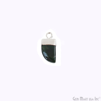 Tiger Nail Shape Silver Electroplated 16x8mm Gemstone Connector