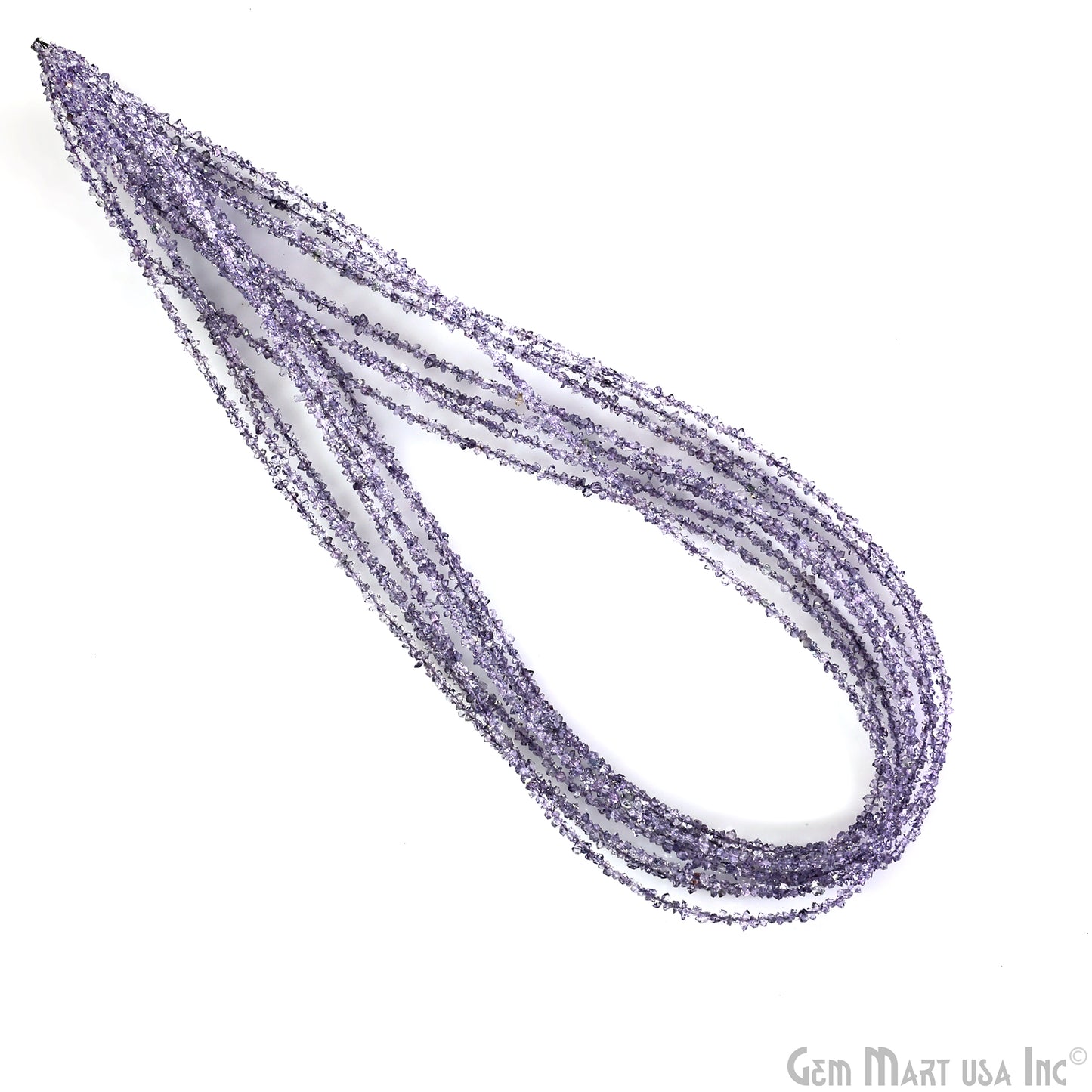 Purple Herkimer Diamond Crystal 2-3mm Free Form Uncut Beads 16" Strand