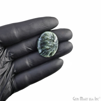 Natural Seraphinite Cab Striped Cabochon Gemstones