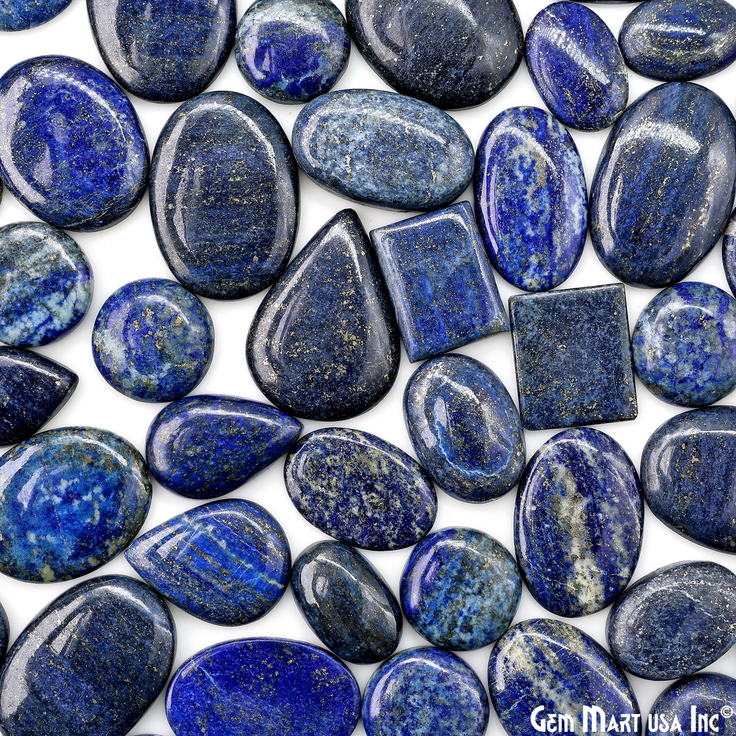 Lapis Mix Shape Cabochon, Natural Lapis, 1-2 Inch Blue Healing Crystal for Jewelry Making