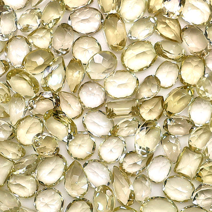 Lemon Topaz Wholesale Gemstones, 100% Natural Semi-Precious Gems, Yellow Faceted Loose Gems, 4-8mm, Mixed, 50 Carats