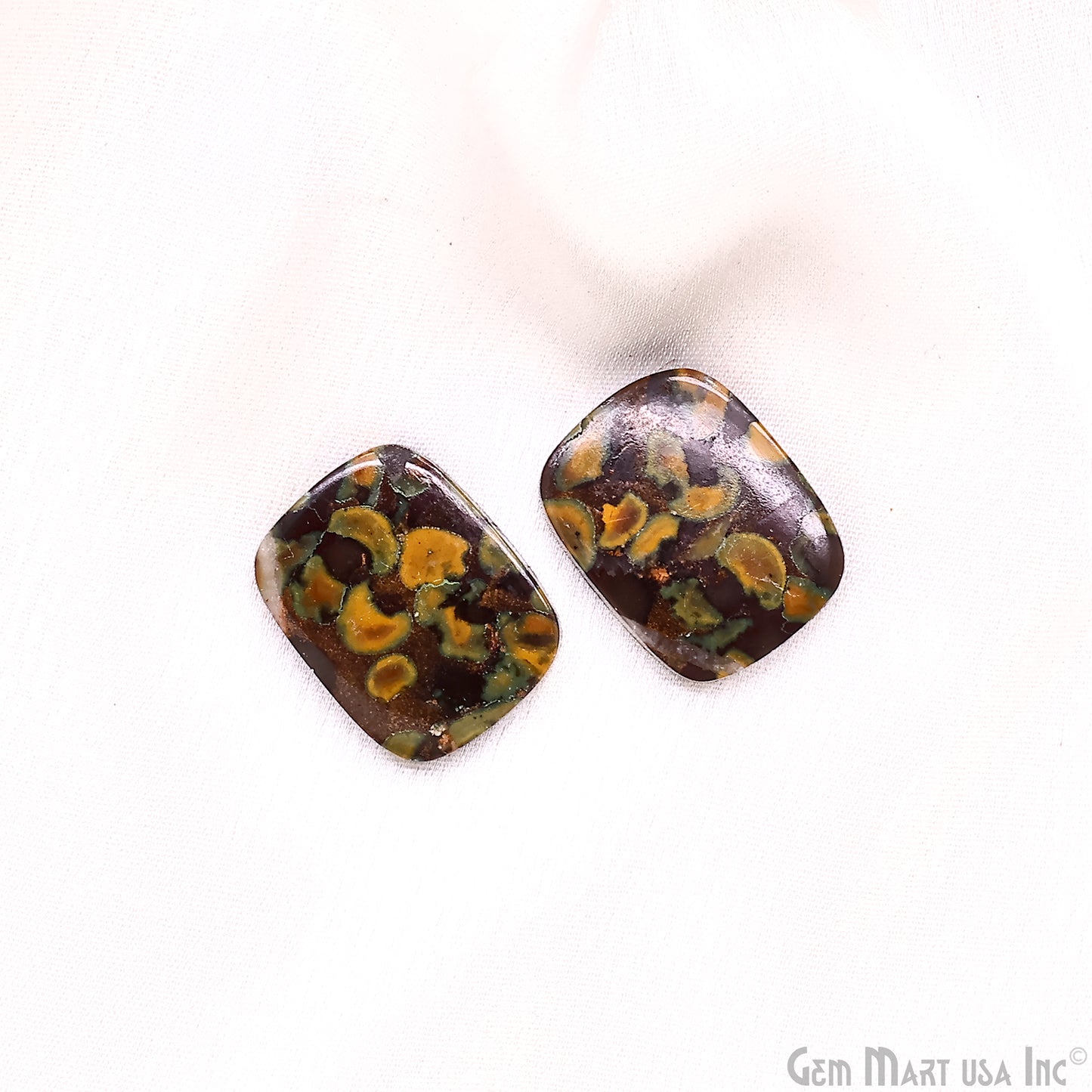 Fruit Jasper Octagon Shape 26x16mm Loose Gemstone For Earring Pair