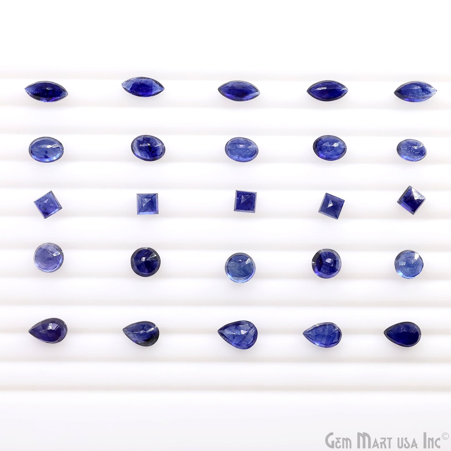 Sapphire Wholesale Gemstones, 100% Natural Precious Gems, Blue Faceted Loose Gems, 6-12mm, Mixed, 10 Carats