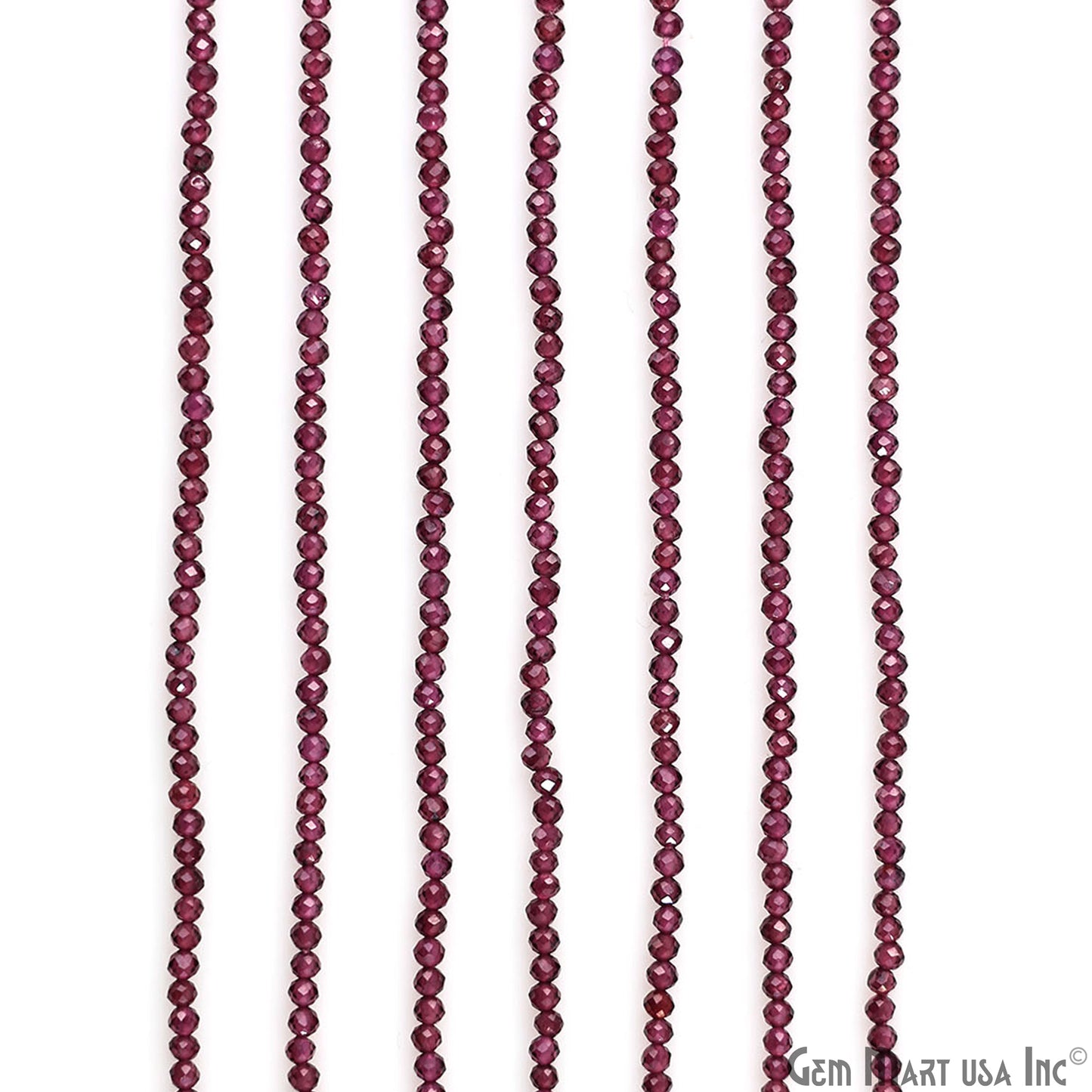 Rhodolite Rondelle Beads, 12-13 Inch Gemstone Strands, Drilled Strung Nugget Beads, Faceted Round, 2-2.5mm