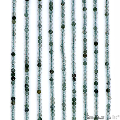 Green Fluorite Rondelle Beads, 12-13 Inch Gemstone Strands, Drilled Strung Nugget Beads, Faceted Round, 2-2.5mm