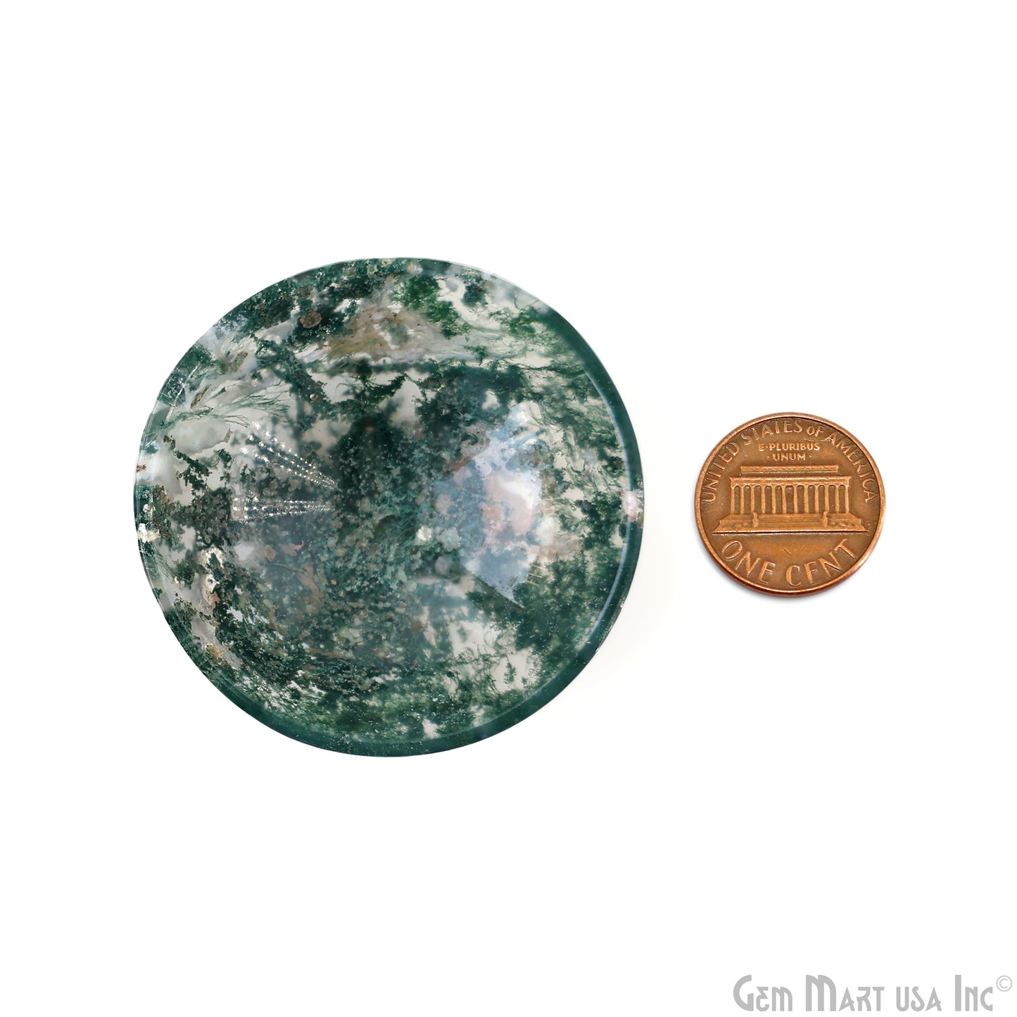 Natural Moss Agate Mini Carved Gemstone Bowl Cup 2 inch