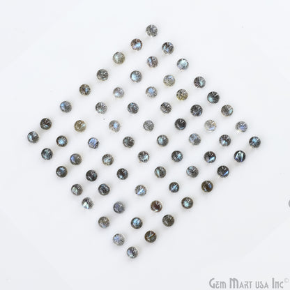 Labradorite Wholesale Gemstones, 100% Natural Semi-Precious Gems, Grey Cabochons Loose Gems, 4mm, Round, 5 Carats