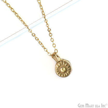 Antique Brass Wheel Round Vintage Charm, Gold tribal boho charms for Earring, Necklace, Bracelet, Talisman & Amulets Making