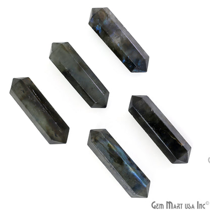 Gemstone Double Point Pendant 46x13mm Crystal Obelisk Healing Meditation Gemstones