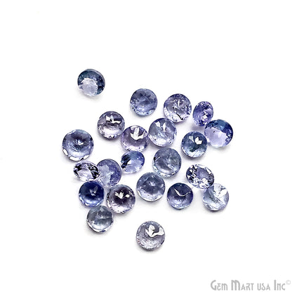 Tanzanite Wholesale Gemstones, 100% Natural Precious Gems, Blue and Purple Faceted Loose Gems, 5mm, Round, 5 Carats