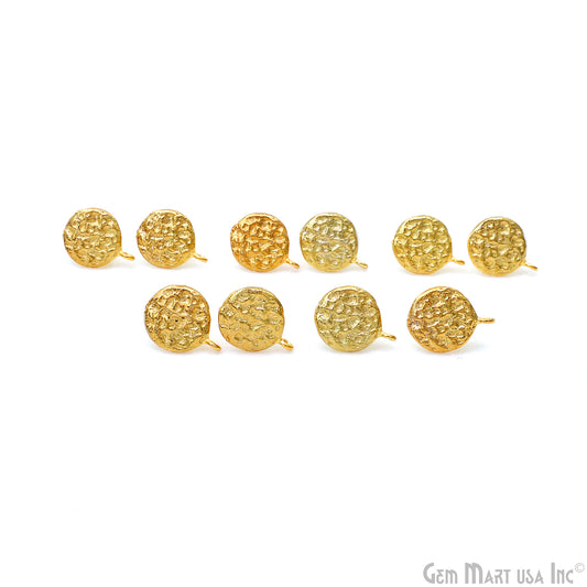 DIY Gold Plated 15x12mm Minimalist Stud Earrings